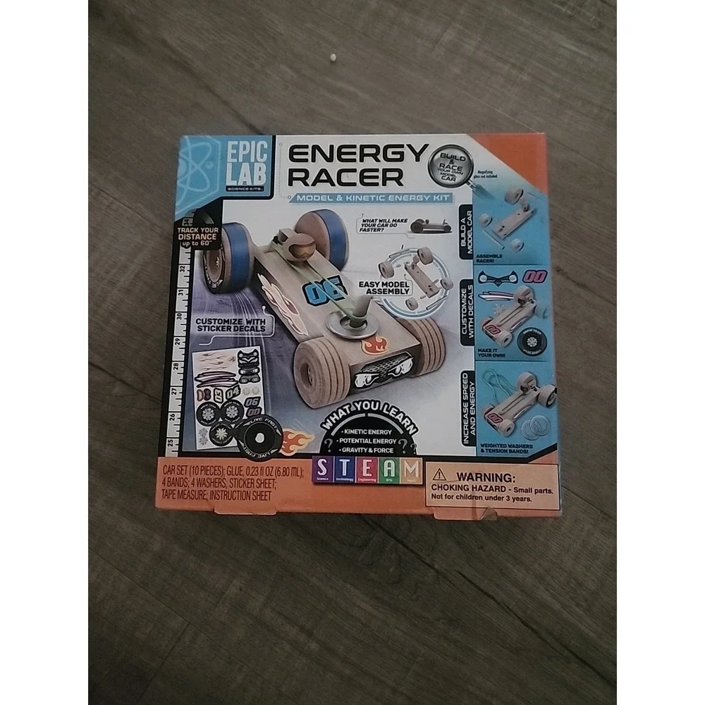 Epic‎ Lab Energy Racer Car Kit - Kinetic Science STEM Activity for Kids